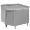 Stół ze stali nierdzewnej narożny z szafką Mega-M S-100 cm G-60 cm H-85 cm N