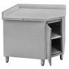 Stół ze stali nierdzewnej narożny z szafką Mega-M S-100 cm G-60 cm H-85 cm N