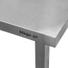 Stół ze stali nierdzewnej przyścienny z blokiem 3-szuflad po lewej stronie Mega-M S-120 cm G-60 cm H- 85 cm N