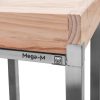 Kloc masarski drewniany na podstawie ze stali nierdzewnej Mega-M S-40 cm G-40 cm H-85 cm N