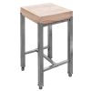 Kloc masarski drewniany na podstawie ze stali nierdzewnej Mega-M S-50 cm G-50 cm H-85 cm N