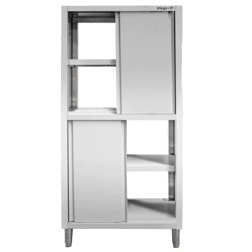 Szafa ze stali nierdzewnej przelotowa dzielona Mega-M S-80 cm G-50 cm H-180 cm N