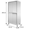 Szafa ze stali nierdzewnej przelotowa dzielona Mega-M S-80 cm G-50 cm H-200 cm N
