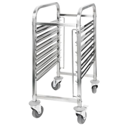 Wózek transportowy ze stali nierdzewnej  na pojemniki GN 6- półek Mega-M S-38 cm G-55 cm H-95 cm N