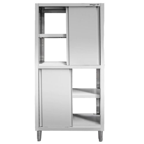 Szafa ze stali nierdzewnej przelotowa dzielona Mega-M S-80 cm G-60 cm H-180 cm N