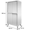 Szafa ze stali nierdzewnej przelotowa dzielona Mega-M S-80 cm G-60 cm H-180 cm N