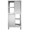 Szafa ze stali nierdzewnej przelotowa dzielona Mega-M S-80 cm G-60 cm H-200 cm N