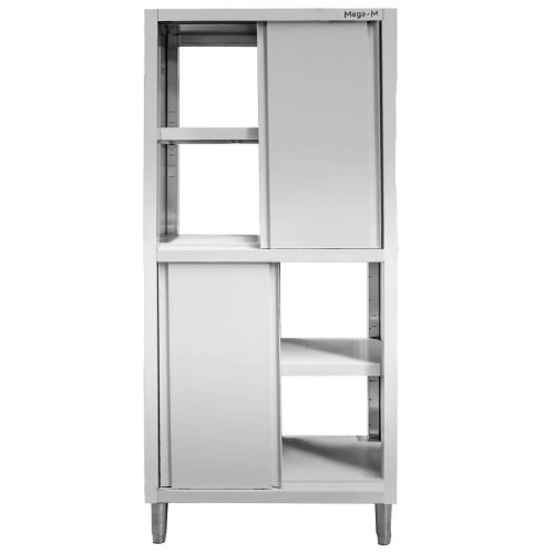 Szafa ze stali nierdzewnej przelotowa dzielona Mega-M S-80 cm G-60 cm H-200 cm N