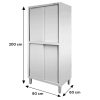 Szafa ze stali nierdzewnej przelotowa dzielona Mega-M S-80 cm G-60 cm H-200 cm N