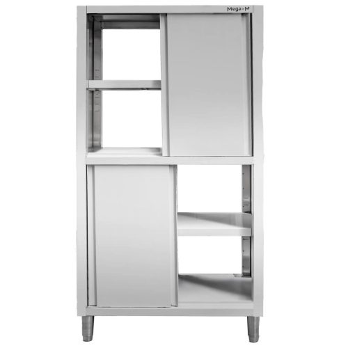 Szafa ze stali nierdzewnej przelotowa dzielona Mega-M S-100 cm G-60 cm H-200 cm N