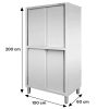 Szafa ze stali nierdzewnej przelotowa dzielona Mega-M S-100 cm G-60 cm H-200 cm N