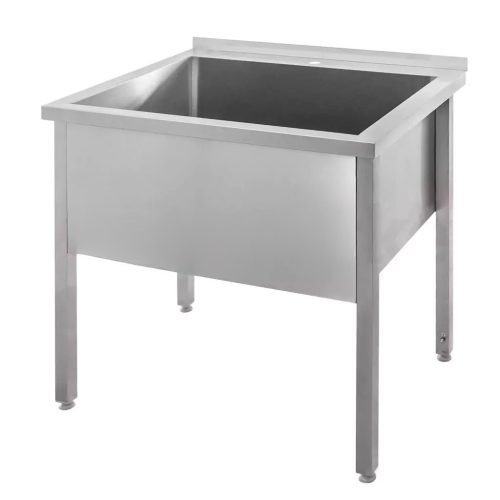 Basen ze stali nierdzewnej przyścienny  spawany Mega-M S-90 cm G-70 cm H- 85 cm N