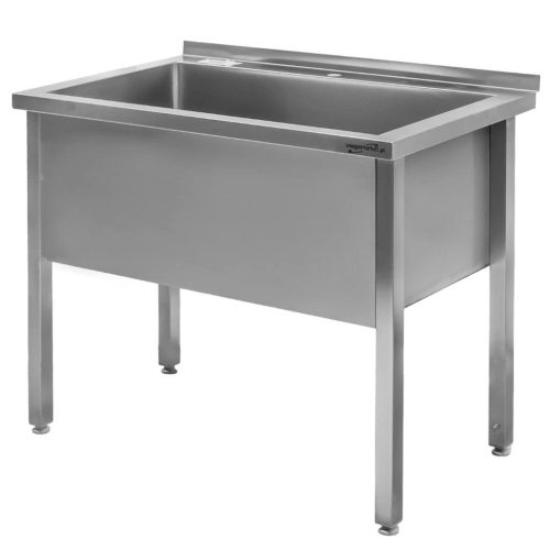 Basen ze stali nierdzewnej przyścienny  spawany Mega-M S-100 cm G-60 cm H- 85 cm N