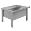 Basen ze stali nierdzewnej przyścienny  spawany Mega-M S-60 cm G-60 cm H- 50 cm N