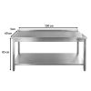 Stół ze stali nierdzewnej przyścienny z półką spawany Mega-M S-150 cm G-60 cm H-85 cm N