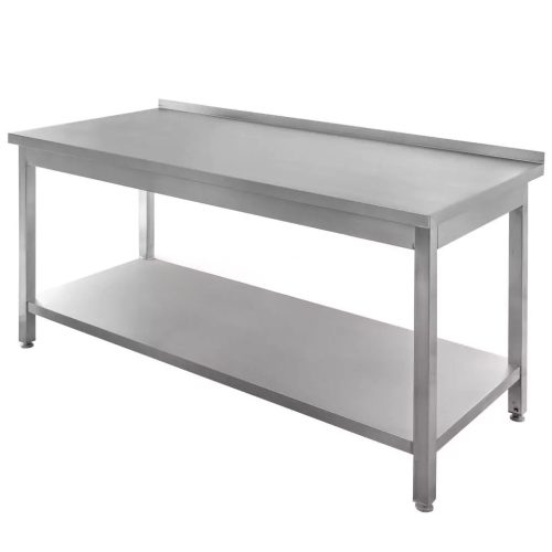 Stół ze stali nierdzewnej przyścienny z półką spawany Mega-M S-150 cm G-70 cm H-85 cm N