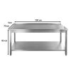 Stół ze stali nierdzewnej przyścienny z półką spawany Mega-M S-150 cm G-70 cm H-85 cm N
