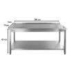 Stół ze stali nierdzewnej przyścienny z półką spawany Mega-M S-180 cm G-70 cm H-85 cm N