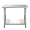 Stół ze stali nierdzewnej centralny z półką Mega-M STANDARD S-100 cm G-60 cm H-85 cm N