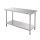 Stół ze stali nierdzewnej centralny z półką Mega-M STANDARD S-140 cm G-60 cm H-85 cm N