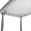 Stół ze stali nierdzewnej centralny z półką Mega-M STANDARD S-80 cm G-70 cm H-85 cm N