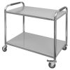 Wózek kelnerski ze stali nierdzewnej 2-półkowy Mega-M STANDARD S-90 cm G-50 cm H-90 cm N