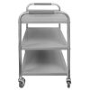 Wózek kelnerski ze stali nierdzewnej 3-półkowy Mega-M STANDARD S-90 cm G-50 cm H-90 cm N