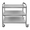 Wózek kelnerski ze stali nierdzewnej 3-półkowy Mega-M STANDARD S-85 cm G-45 cm H-90 cm N