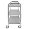 Wózek kelnerski ze stali nierdzewnej 3-półkowy Mega-M STANDARD S-75 cm G-40 cm H-90 cm N