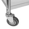 Wózek kelnerski ze stali nierdzewnej 3-półkowy Mega-M STANDARD S-75 cm G-40 cm H-90 cm N